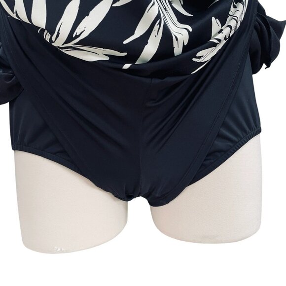 Plus Size One Piece Swimsuit Tropical Print 20W Resort Pool Beach Summer - Picture 7 of 10